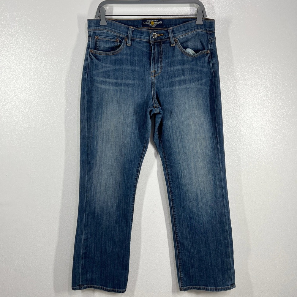 Vtg. 90s Lucky Brand Jeans Womens 14/32 Regular Wash Denim Blue Casual Pants